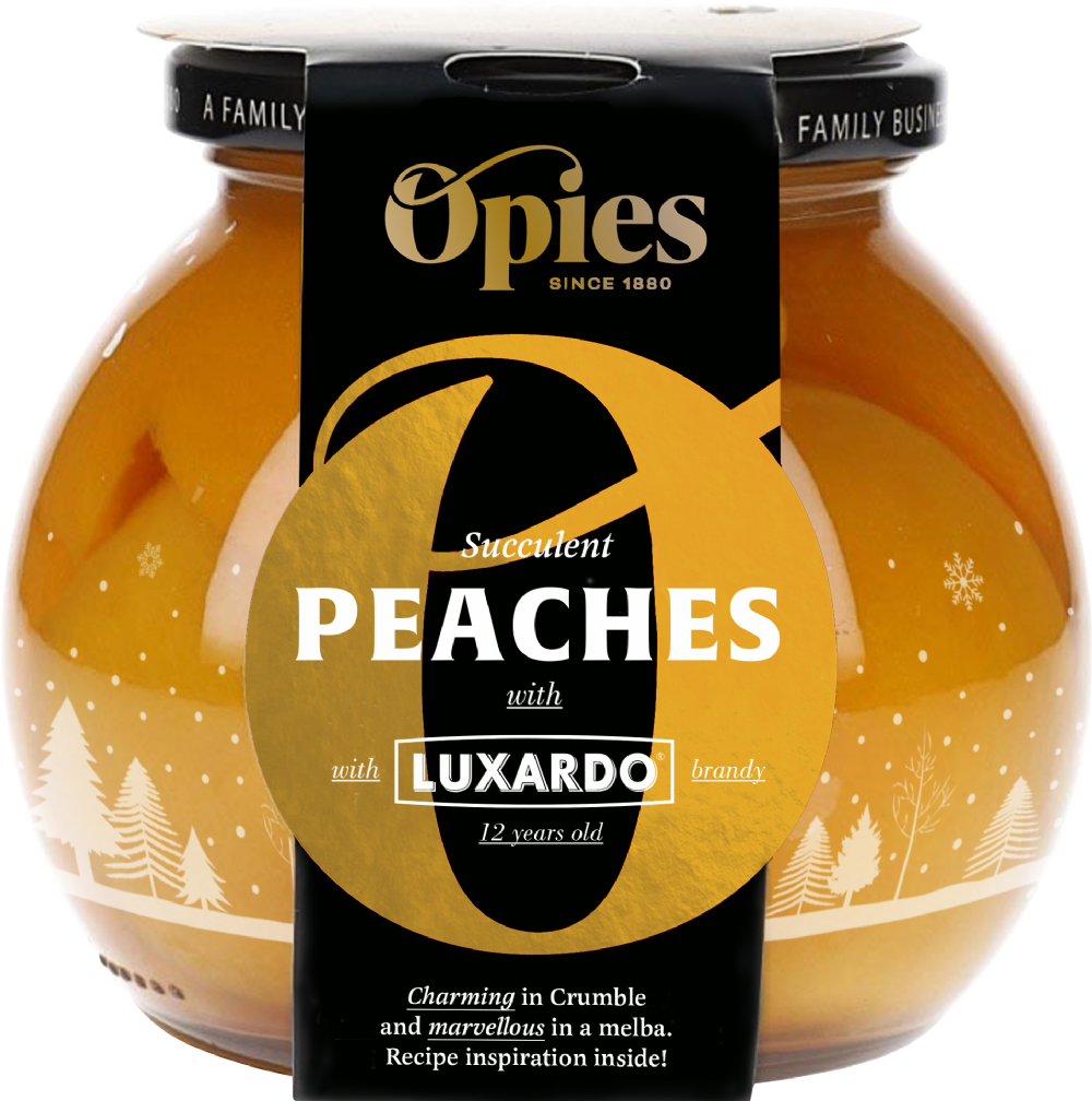 OPIES PEACHES WITH LUXARDO AGED BRANDY 460GR