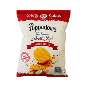 UNCLE SABA POPPADOMS  CHILLI  50G