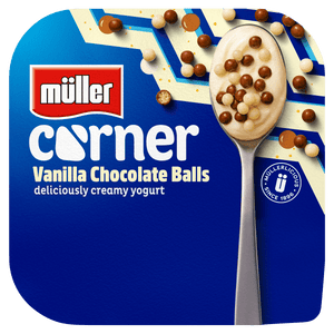 MULLER FRUIT CORNER VANILLA CHOCO BALLS 124G