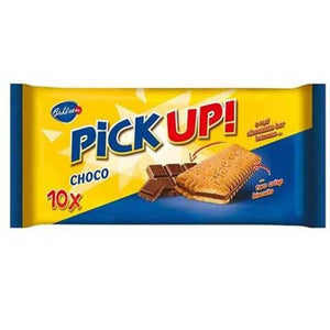 PICK UP  CHOCO BISCUITS FILLED WITH MILK X10 28G