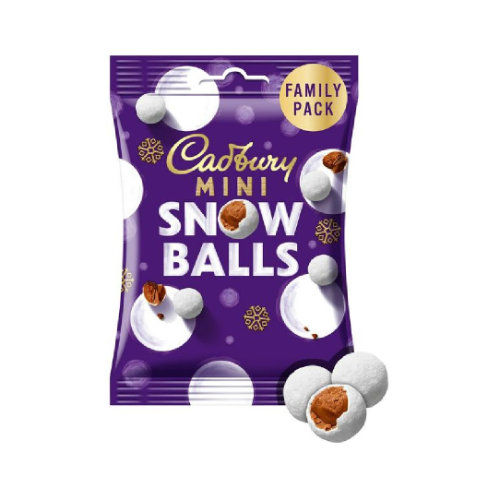 CADBURY MINI SNOWBALLS  FAMILY BAG 296G