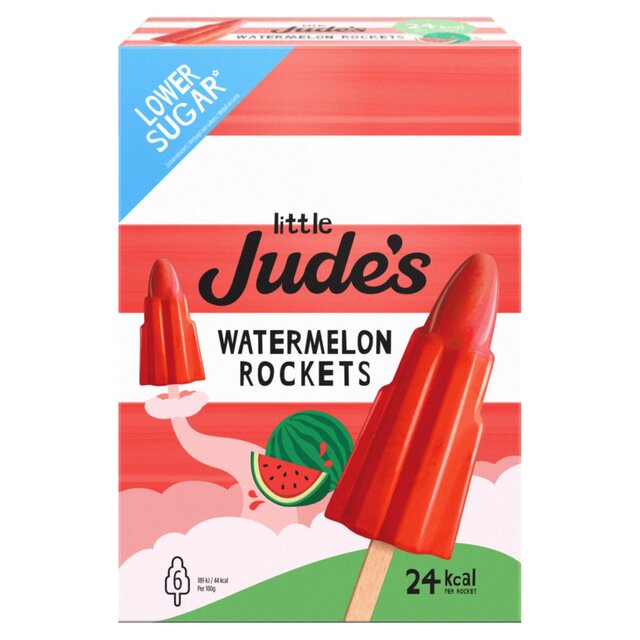 JUDE WATERMELON ROCKET ICE LOLLIES 6X330ML