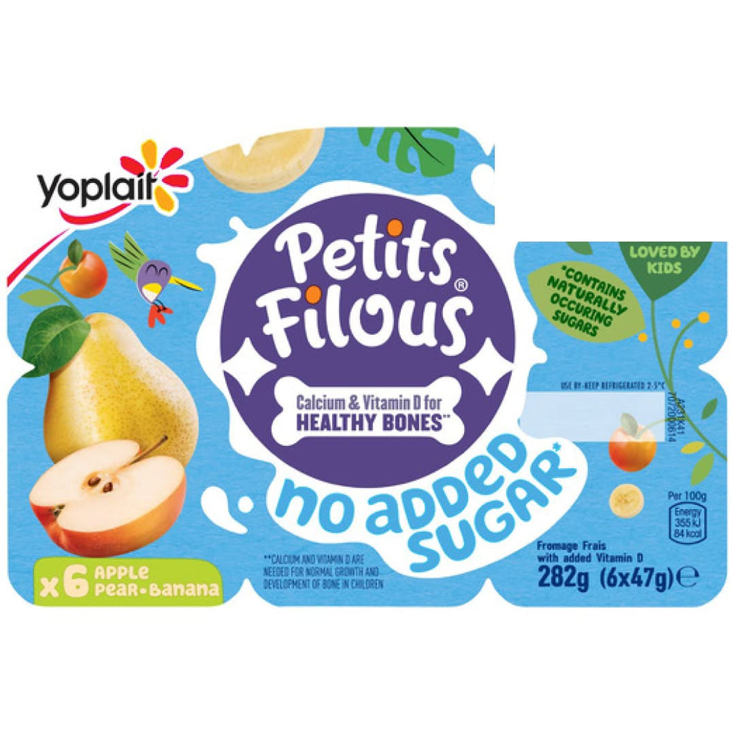 PETIT FILOUS  PEARS APPLE & BANANNA   6X47G