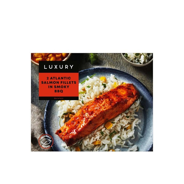 ICELAND SMOKY BBQ SALMON FILETS 250G