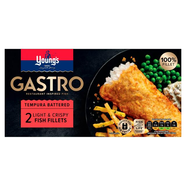 YOUNG GASTRO TEMPURA BATTRED FISH FILLETS 270G