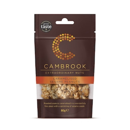 CAMBROOK CARAMELISED SESAME PEANUTS  80G