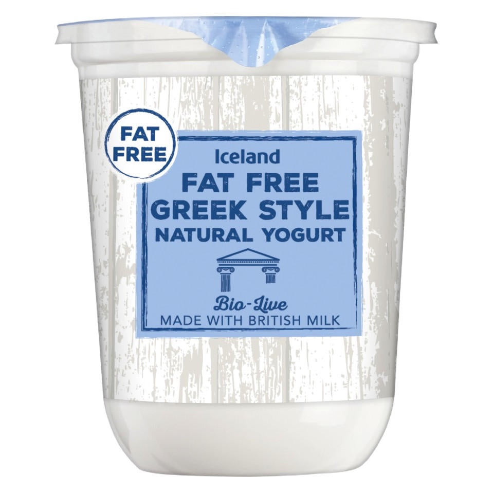 ICELAND FAT FREE GREEK STYLE NATURAL YOG. 450G