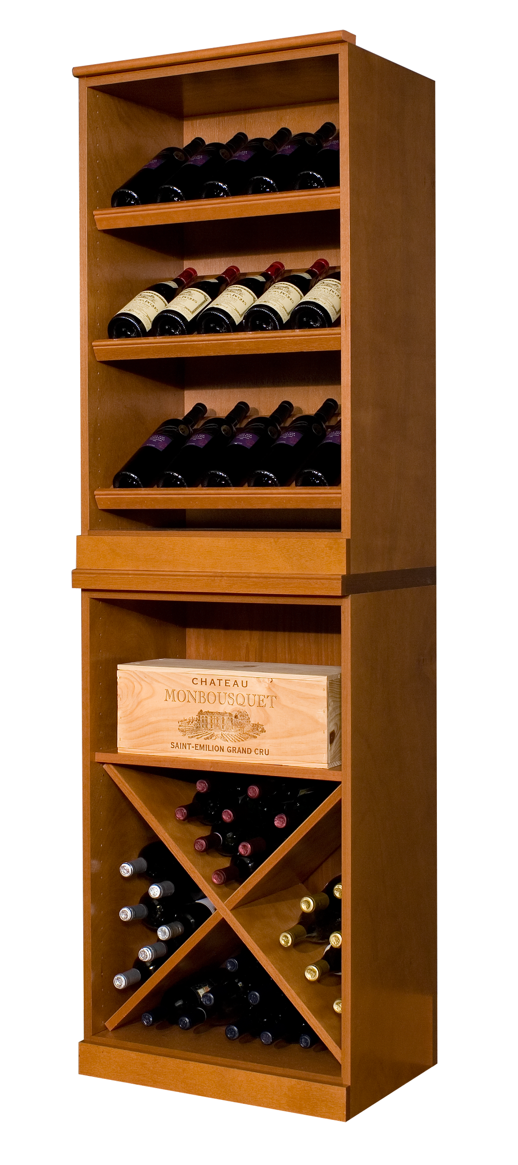 WINE CABINET WITH WOODEN SHELVES 400L