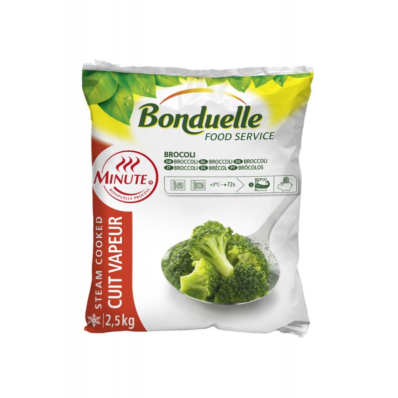 BONDUELLE BROCCOLI PRE COOKED STEAM 1KG