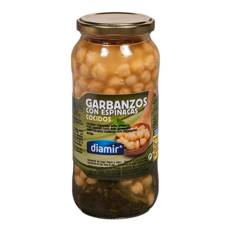 DIAMIR CHICK PEAS WITH SPINACH 580ML