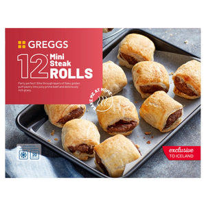 GREGGS MINI  STEAK ROLLS  12X360G