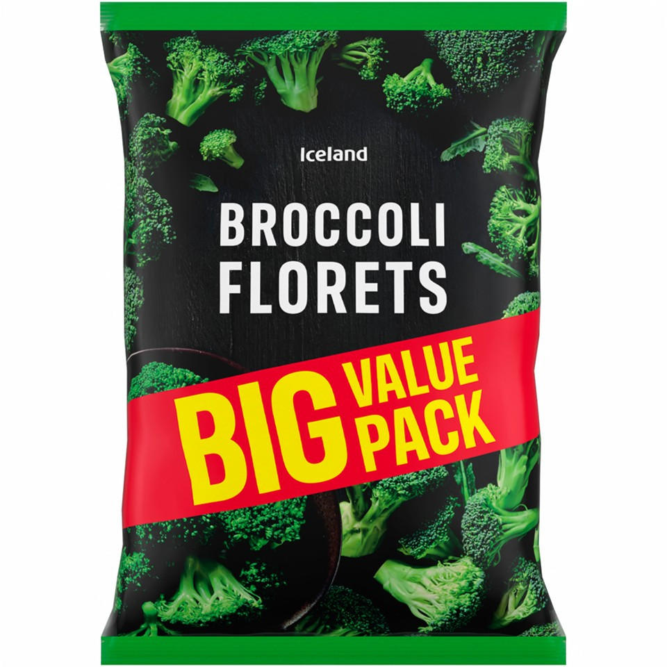 ICELAND BROCCOLI FLORETS 1KG
