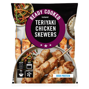 ICELAND TERIYAKI CHICKEN SKEW 340G