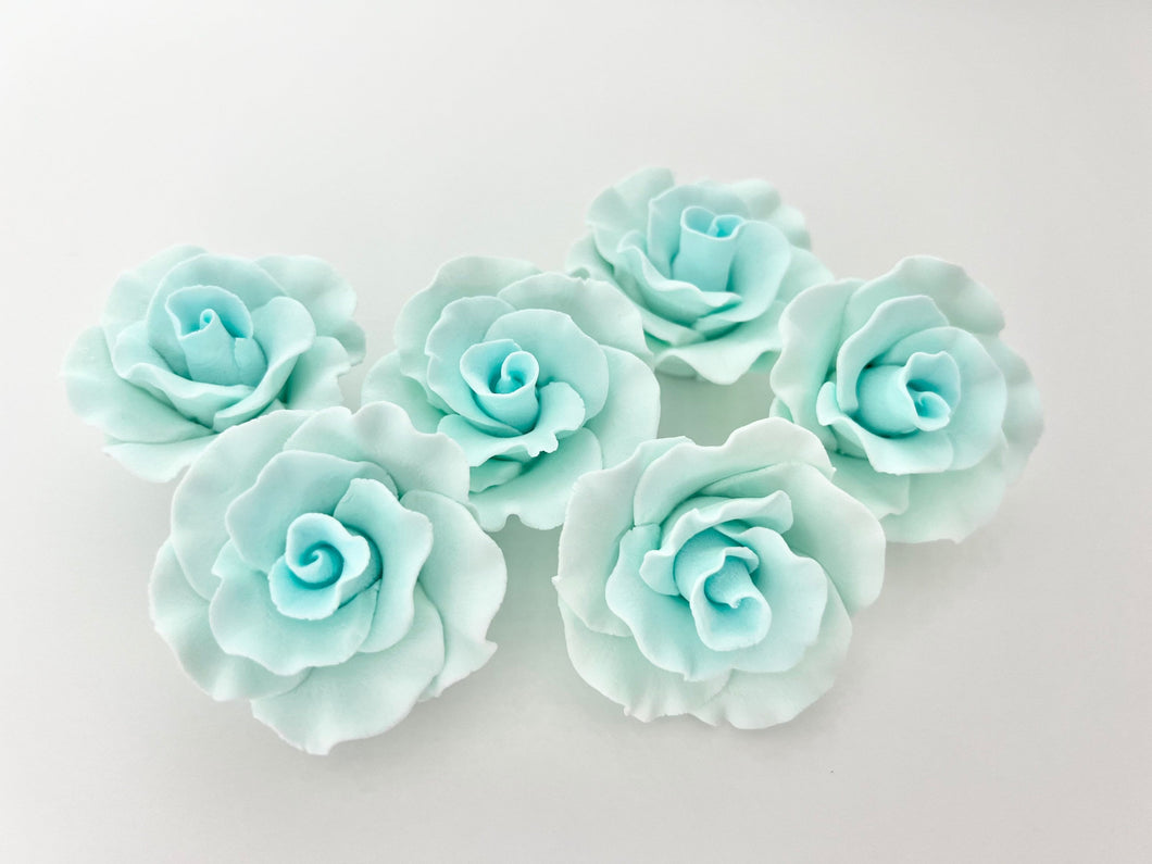 DECORELIEF CAKE 24 BLUE GUMPASTE FLOWERS