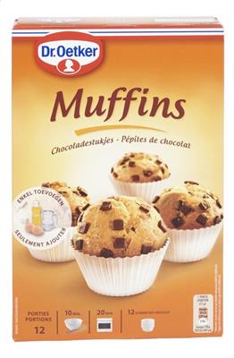 DR OETKER MUFFINS MIX CHOCO DROPS 370G