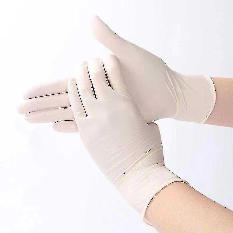 DISPOSABLE LATEX GLOVES WHITE XL 100PC