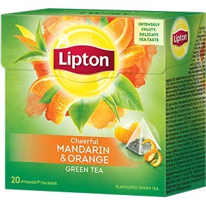 LIPTON  ORGANIC GREEN TEA CITRUS PYRAM 20'S