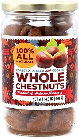 WHOLE CHESTNUTS COOKED & PEELED  JAR 420G