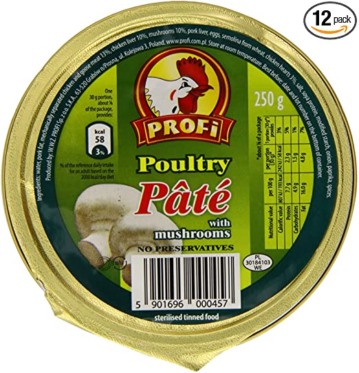 POULTRY  PATE WITH MUSHROOM 250G