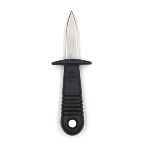 OYSTER KNIFE BLACK PLASTIC HANDLE