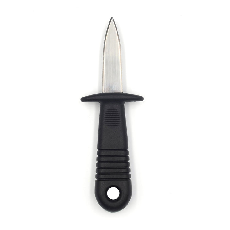 OYSTER KNIFE BLACK PLASTIC HANDLE