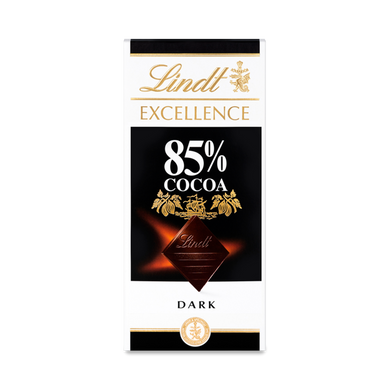 LINDT EXCELLENCE DARK CHOCOLATE 85% 100G