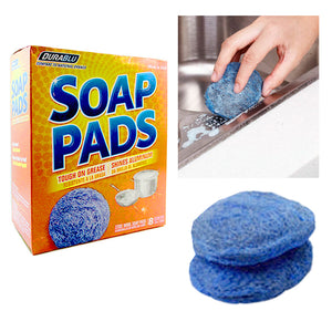 STEEL WOOL PADS WITH SOAP - 8 PIECES