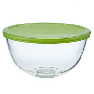 PYREX MIXING BOWL 2LT WITH GREEN LID 21CM