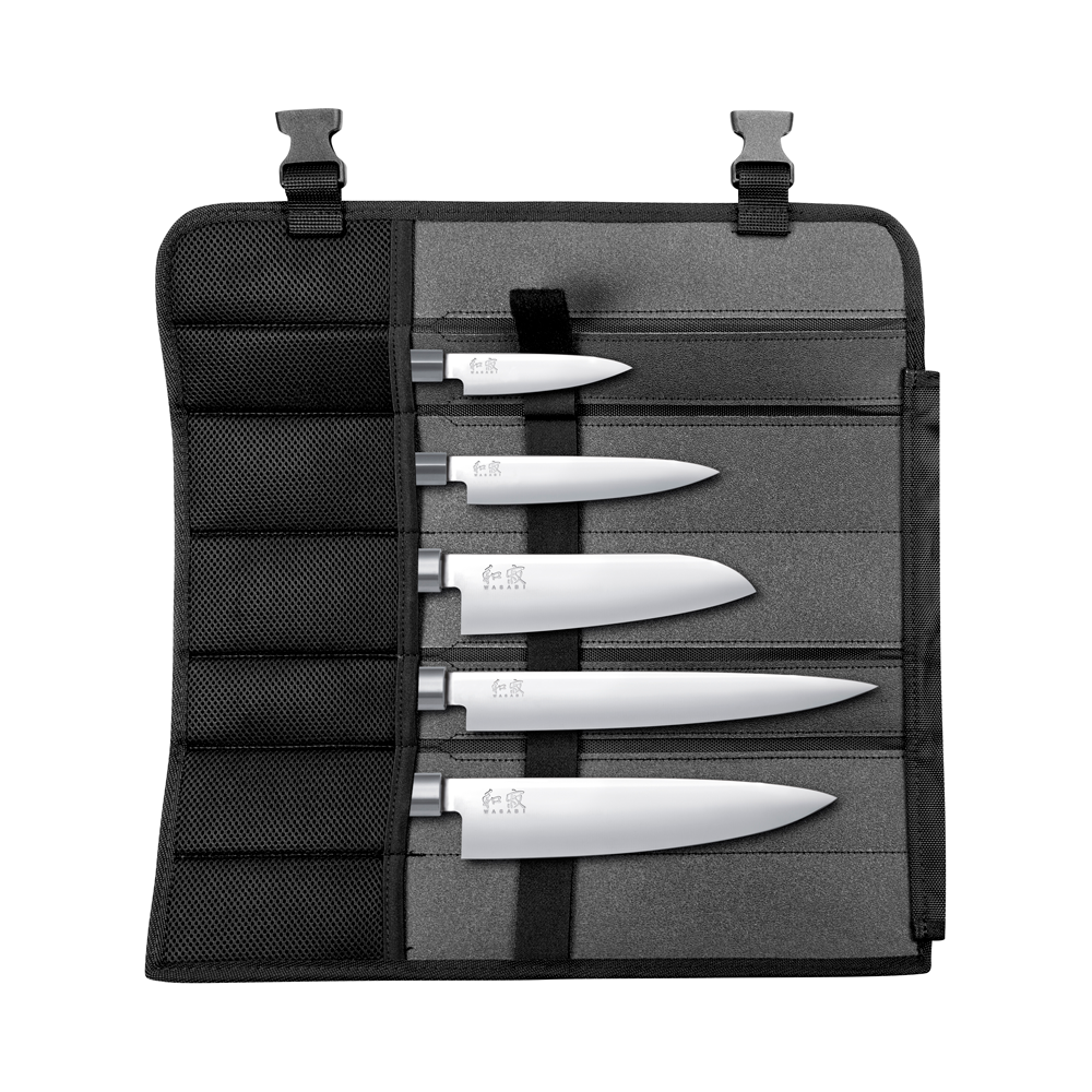 KNIFE SET WITH BAG KAI WASABI BLACK 5PC